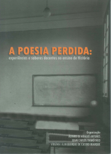 Capa para A Poesia Perdida: experiências e saberes docentes no ensino de história