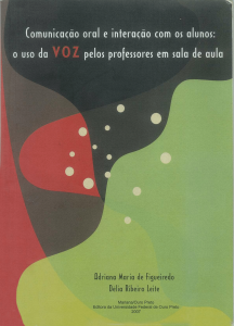 Capa para Comunicação Oral e Interação com os Alunos: O uso da Voz pelos Professores em sala de Aula