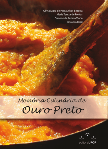 Capa para Memória Culinária de Ouro Preto